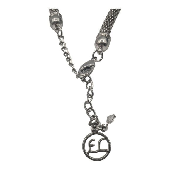 Silver Tone Green Statement Necklace, Bracelet & Earring Parure Set Erica Lyons - Picture 2 of 10